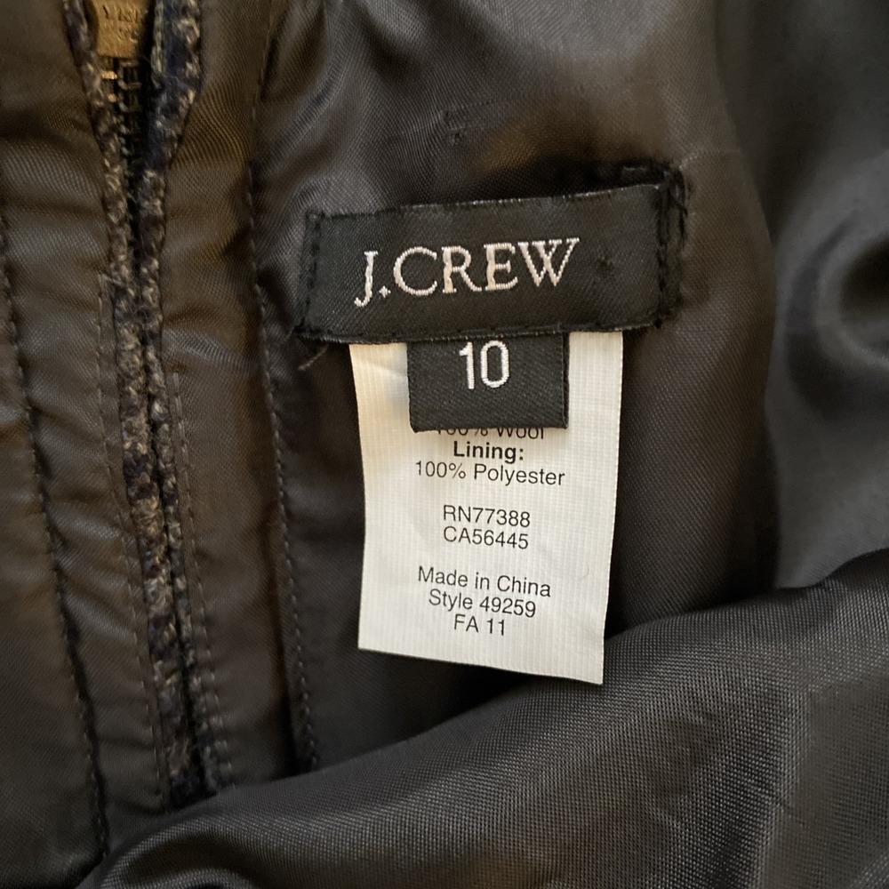 J. CREW 100% WOOL‎ SLEEVELESS PLEATED LINED ROMPER DRESS SIZE 10 - Picture 8 of 16